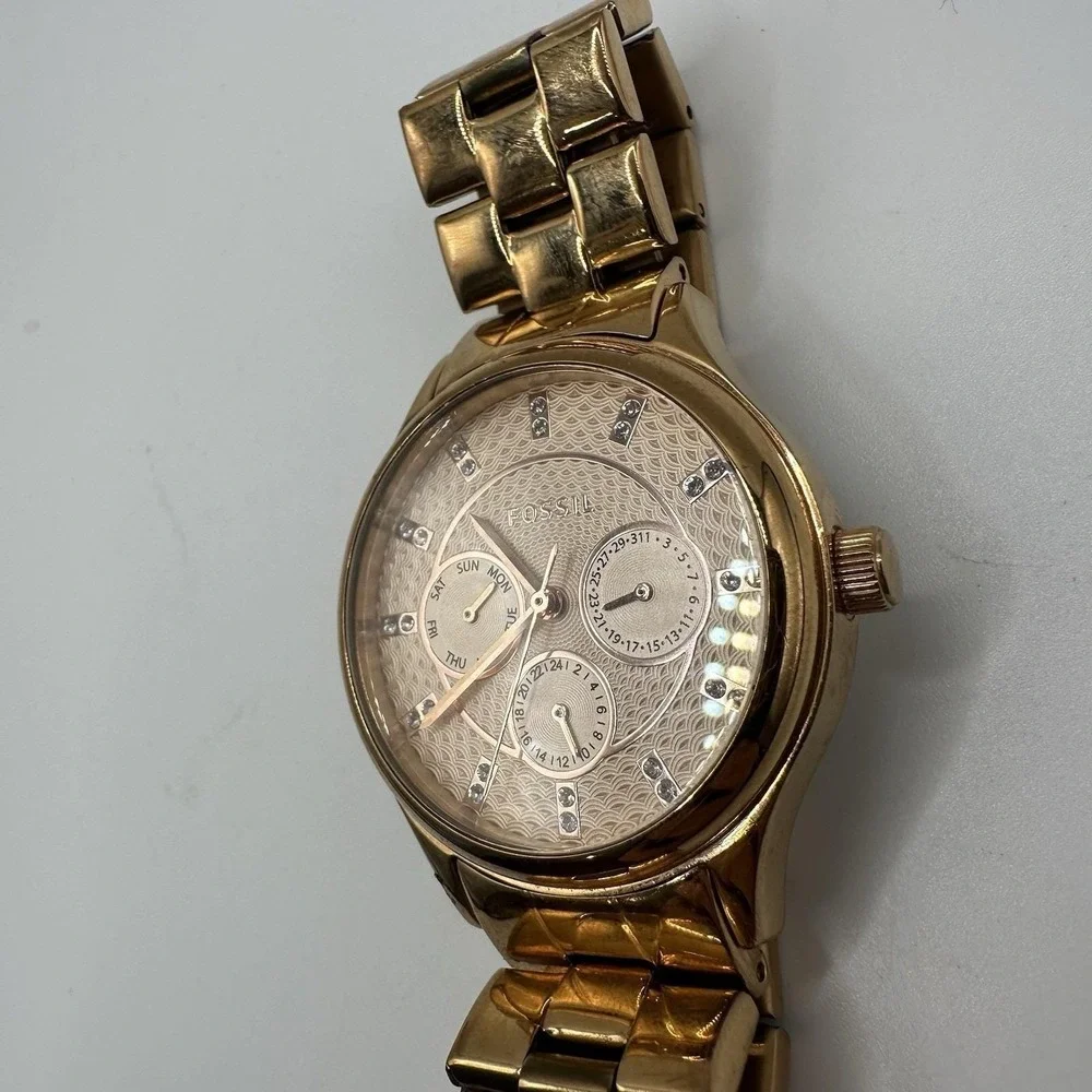 Fossil‎ Modern Sophisticate Rose Gold Tone Crystals Women's BQ3076 Watch